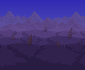 (Desktop, Console and Mobile versions) Plains with chasms and thorny, organic-looking structures