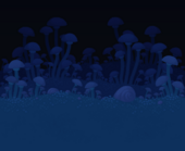 (Desktop, Console and Mobile versions) Smaller mushrooms towering in groups