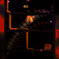 Un esqueleto de serpiente atacando al jugador