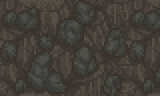 Stone wall covered in medium sized rocks