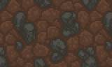 Bumpy dirt pattern with larger rocks