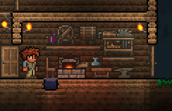 A highly compact crafting station used to craft most items available pre-Hardmode. Some stations such as the Dye Vat and Cooking Pot are excluded.