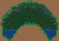 A view of the Enchanted Sword Shrine.