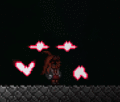 Glowing Bat minions following the player.