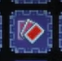Sebuah item baru pada rumput yang menyerupai Killing Card dan sebuah item yang tidak diketahui diletakkan pada flask dari Dead Cells.