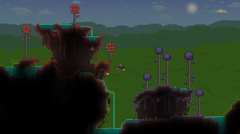 Jungle infected with both evil biomes.