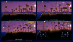 Beberapa pemain dalam multiplayer menggunakan mount dinosaurus yang baru, dua di antaranya berada di udara.