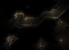 One example of a special secret seed combination, featuring the player spawning underground as a vampire.