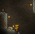 A player finding a stash of Gold Coins.