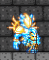 A player with Stardust armor and a Stardust Guardian.