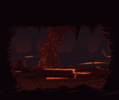 Original background from 1.3 with large pillars with lava pools