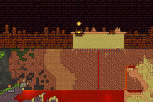 A sand trap intersecting with the Jungle Temple.