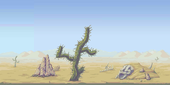 Infected Desert background from the 3DS version