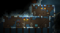 An Ice-themed Underground Cabin in the Ice biome.