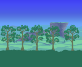 (Desktop, Console and Mobile versions) Bushy forest blocking plateau hills